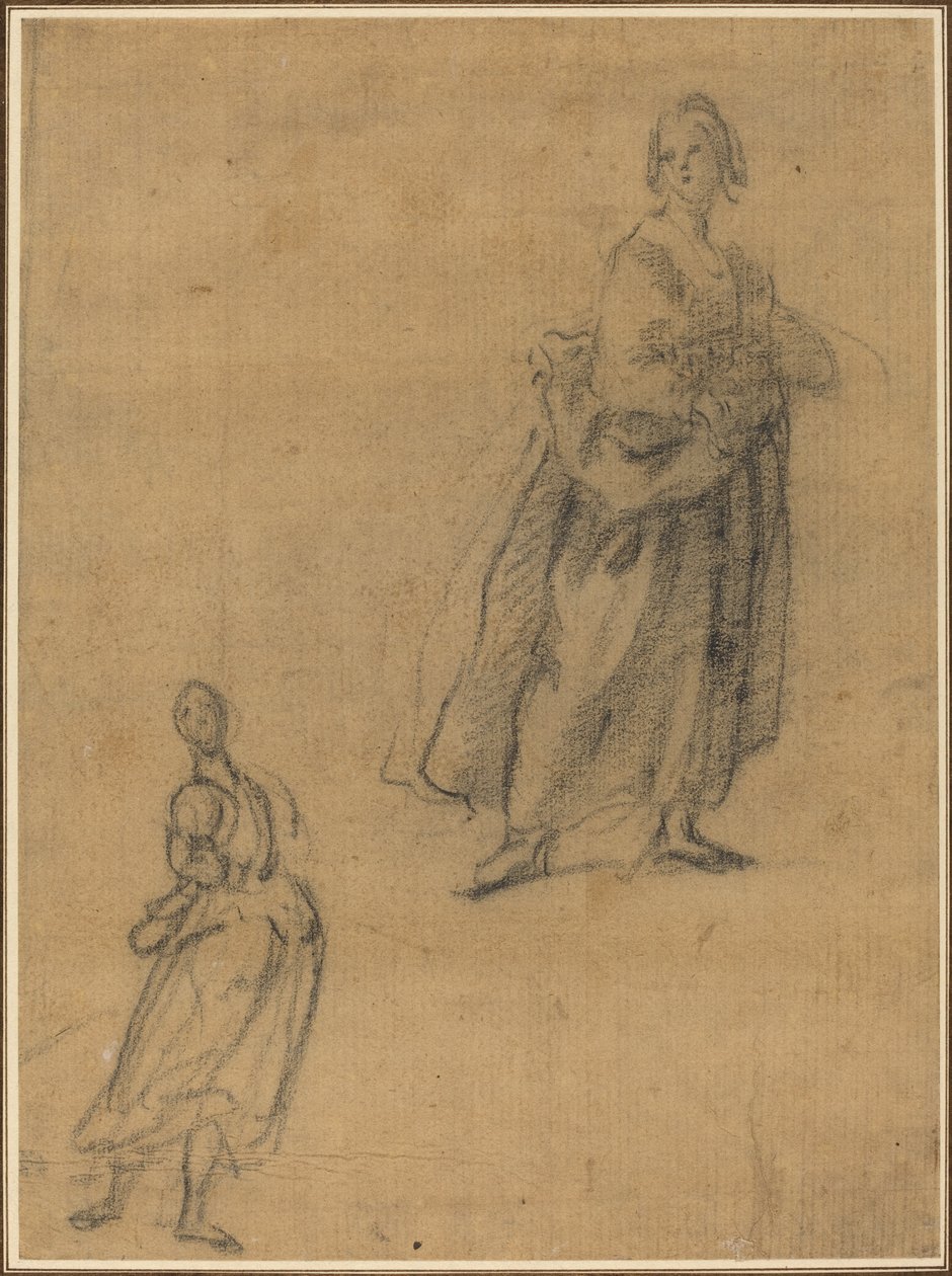 Dvě studie stojící ženy od Italian 17th Century
