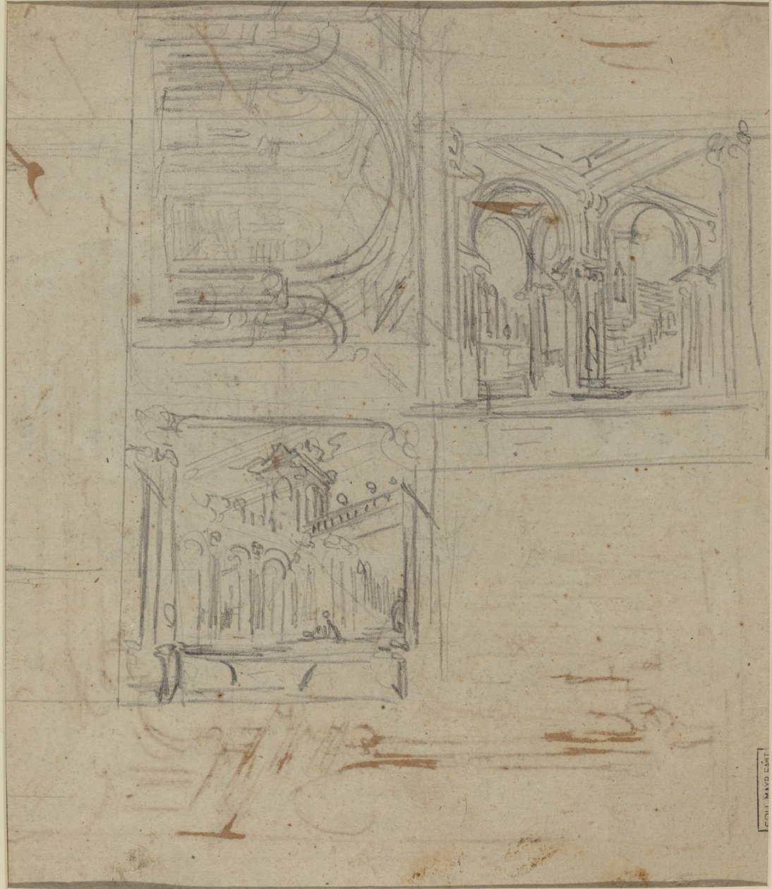 Fantastické architektonické studie od Italian 18th Century