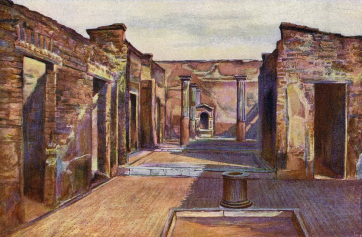 Dům tragického básníka, Pompeje, Itálie (barevné foto) od Italian Photographer