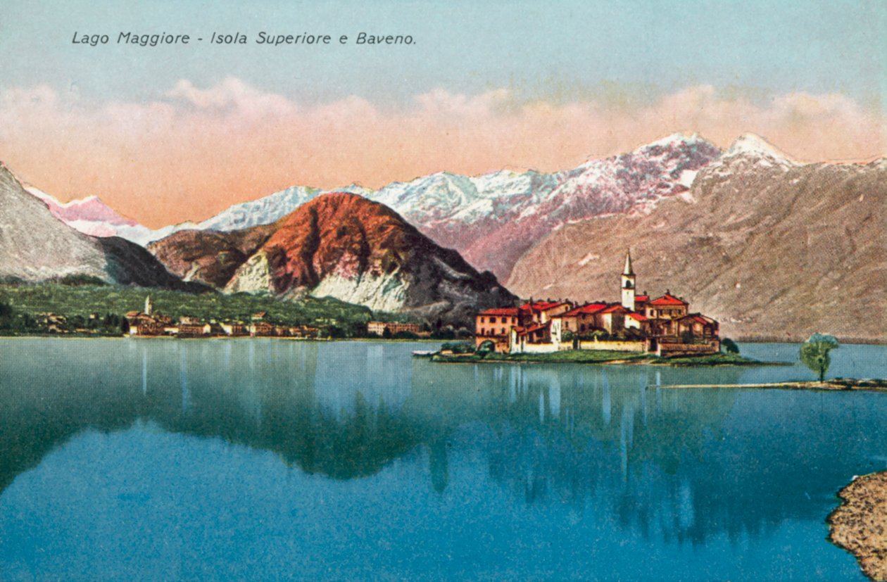 Jezero Maggiore, Isola Superiore a Baveno (barevné foto) od Italian Photographer
