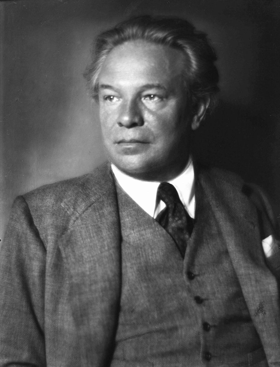 Ottorino Respighi (černobílá fotografie) od Italian Photographer