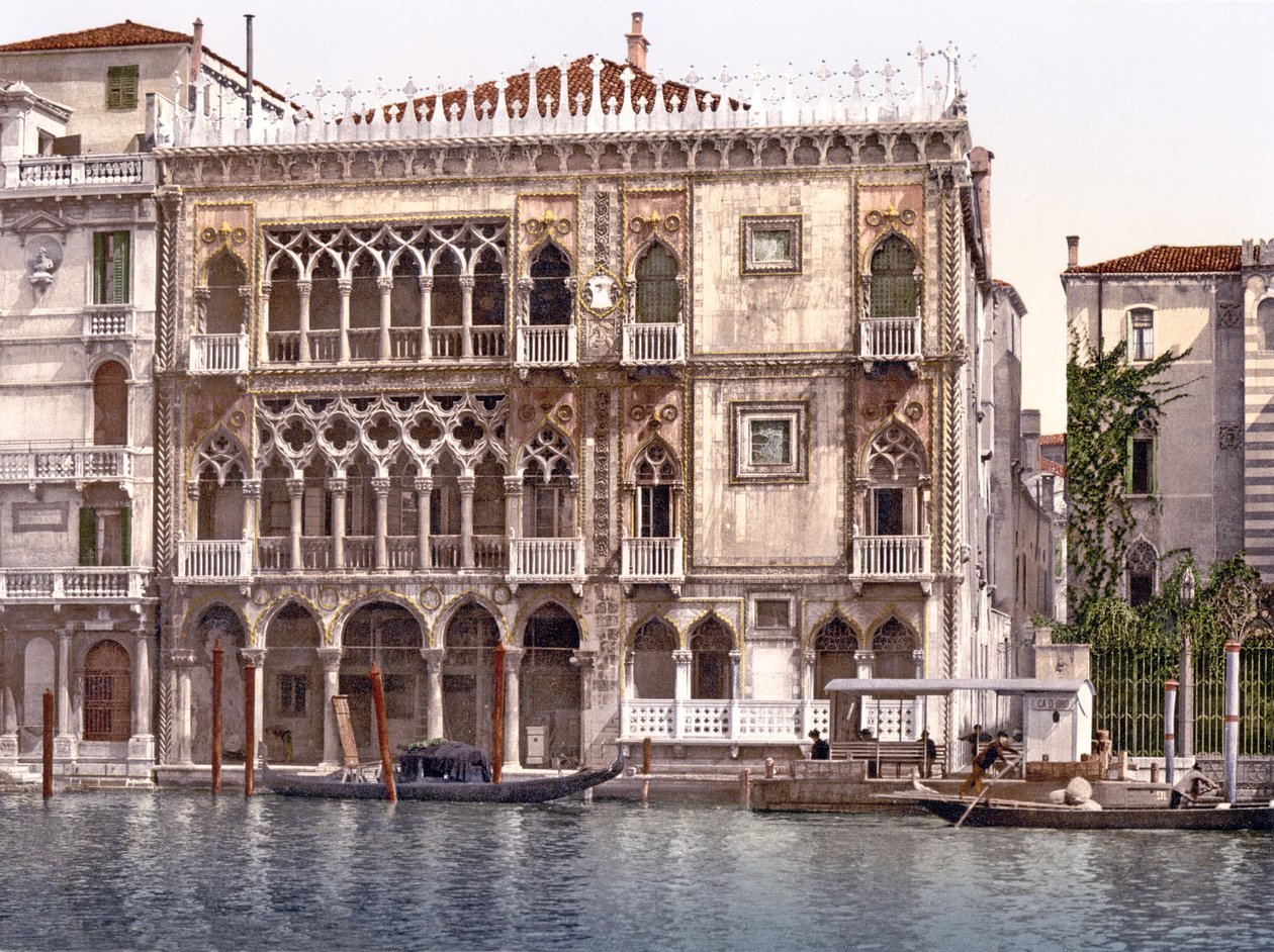 Palazzo Santa Sofia, nebo Ca dOro na Canal Grande v Benátkách, 1890-1900 od Italian Photographer