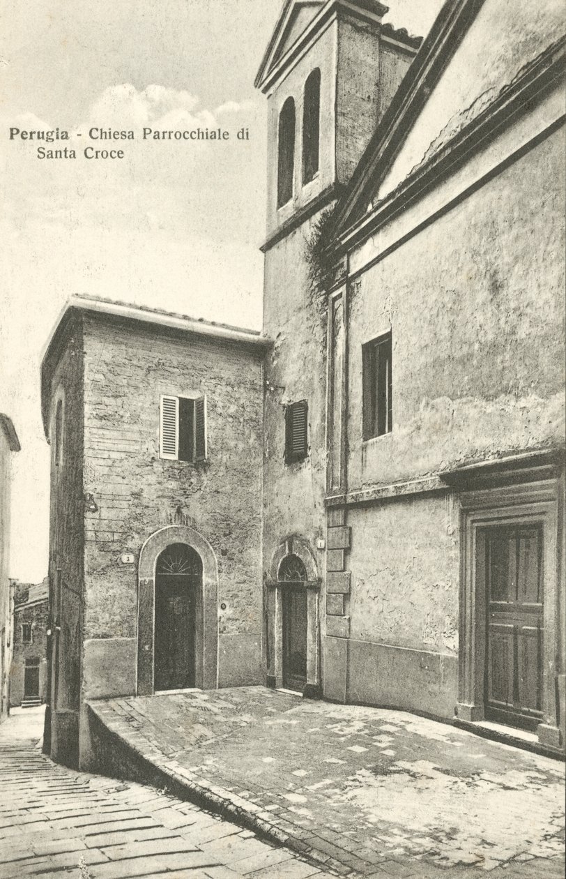 Perugia: farní kostel Santa Croce (čb fotografie) od Italian Photographer