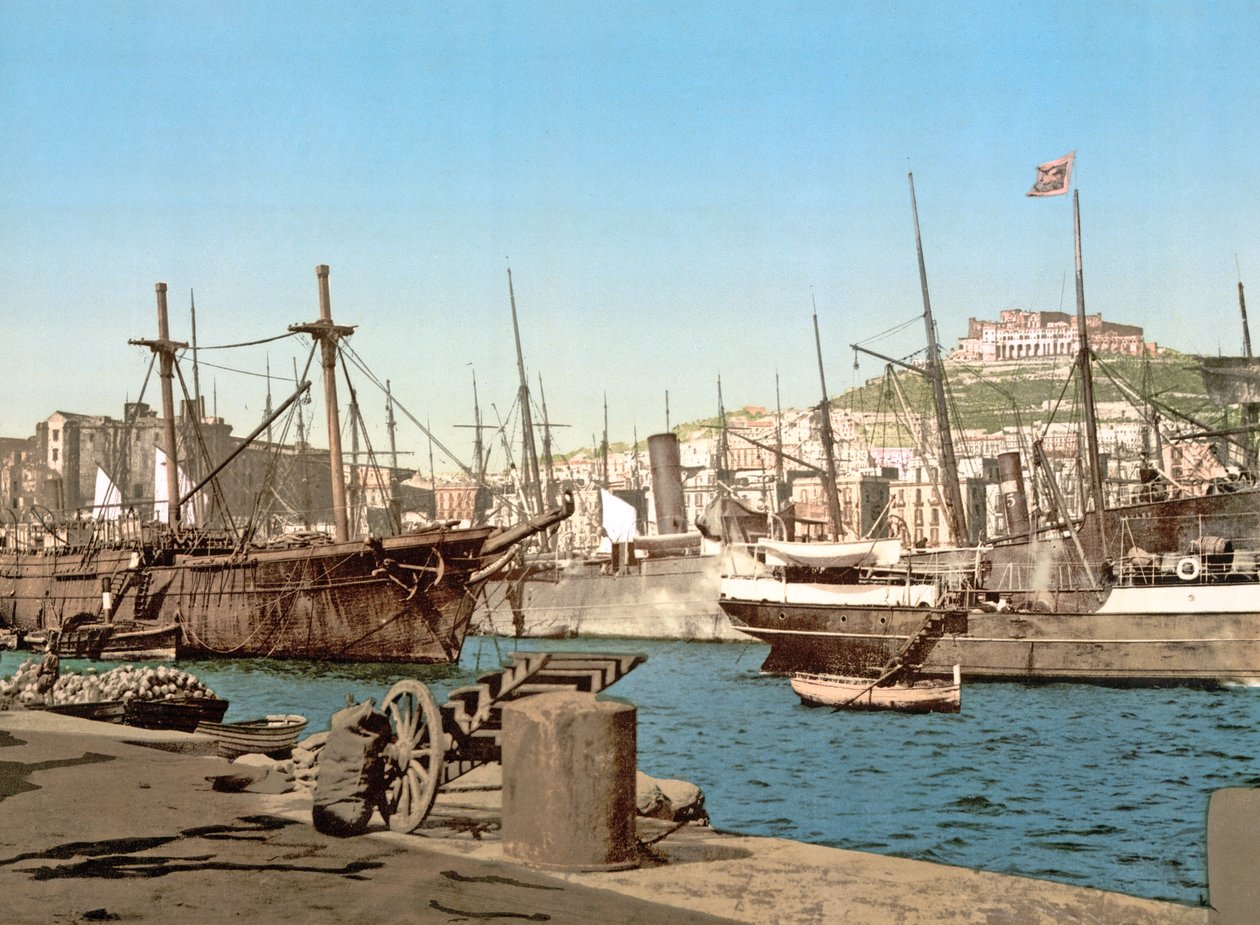 Neapolský přístav, hospoda. c.1891 od Italian Photographer
