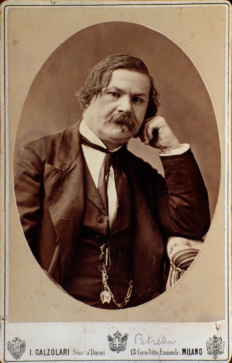 Portrét Enrica (Errico) Petrella (1813-1877), italský operní skladatel od Italian Photographer