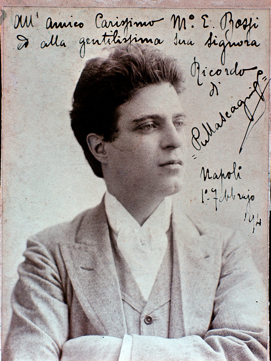 Portrét Pietra Mascagniho (1863-1945), italského skladatele od Italian Photographer