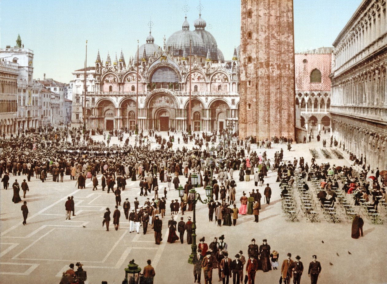 Náměstí svatého Marka, Benátky, 1890-1900 od Italian Photographer