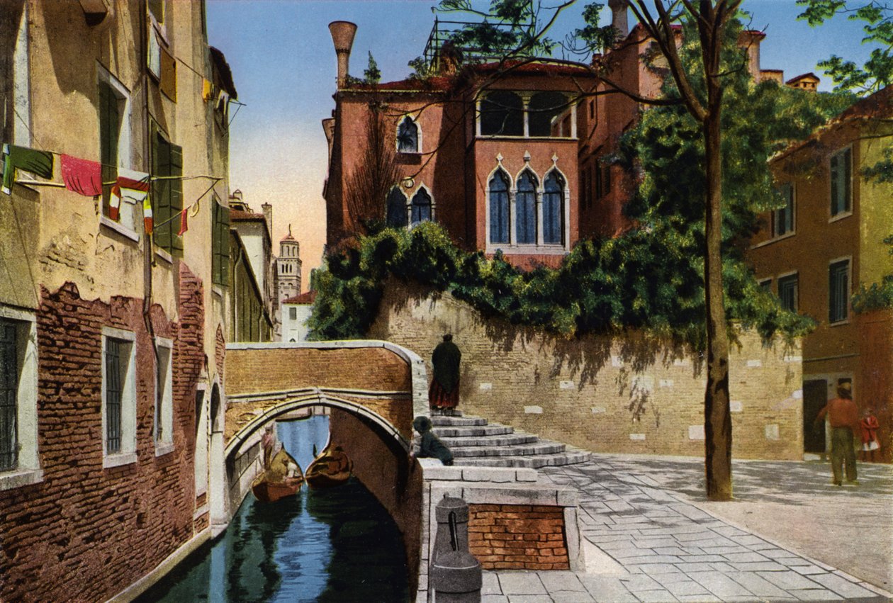 Venezia / Benátky: Rio S Gregorio (barevná fotografie) od Italian Photographer