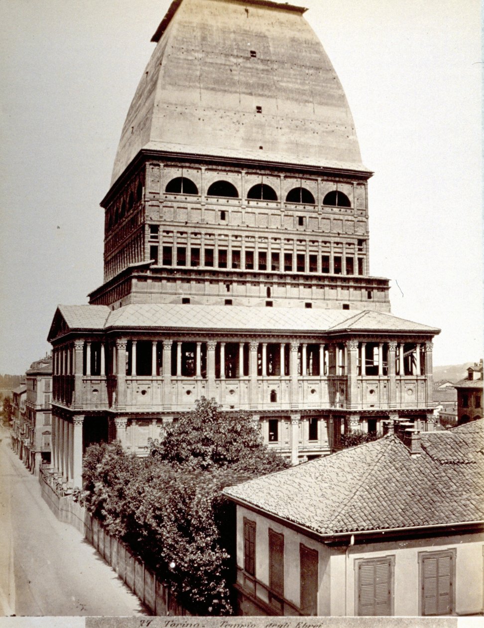 Pohled na Antonellian Mole v Turíně, c.1878 od Italian Photographer