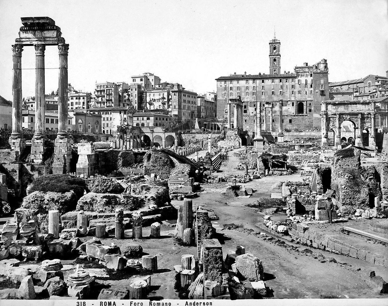Pohled na Forum Romanum, kolem roku 1890 od Italian Photographer