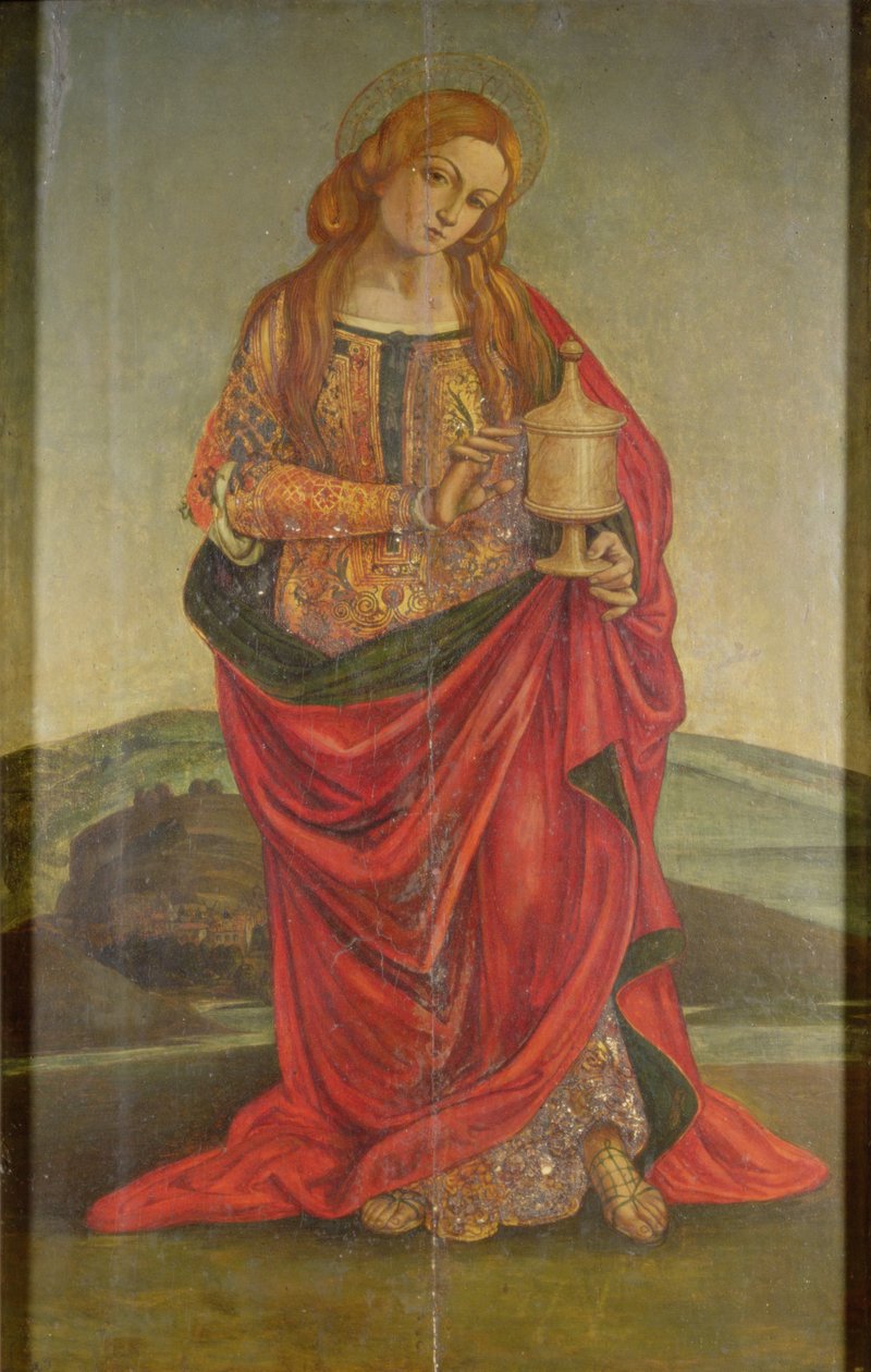 Světice s kalichem, možná Máří Magdalena, pravděpodobně 16. století (panel) od Italian School