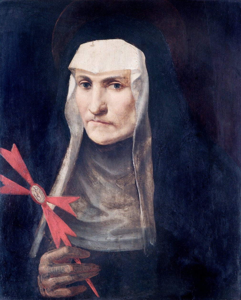 A Sainted Nun, cca 1600 (olej na topolovém panelu) od Italian School