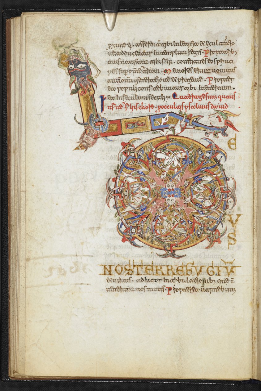 Přidat. 18859 fol.24v z Monte Cassino Psalter (vellum) od Italian School