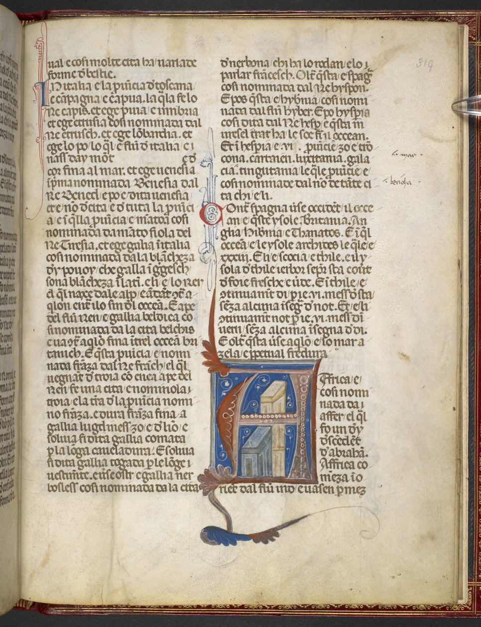 Přidat MS 8785 Bartholomaeus Anglicus, De Proprietatibus rerum (O vlastnostech věcí) c.1300-09 (inkoust, barva a zlato na pergamenu) od Italian School