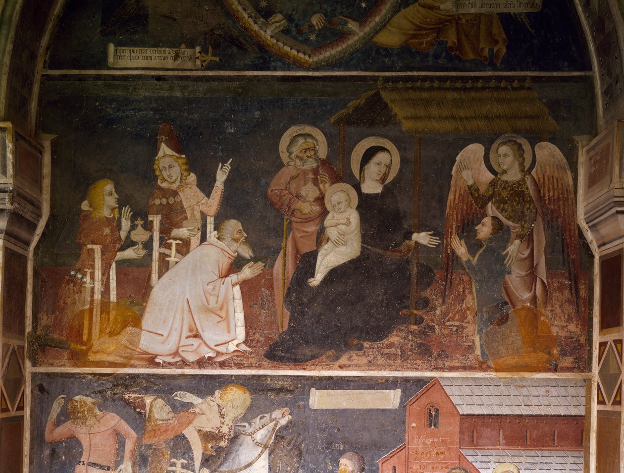 Klanění tří králů (freska) od Italian School