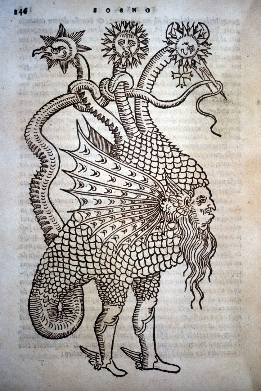 Alchimie: Monster Hybrid, v - „The Transmutatione Metallica Sogni Tre“ od Giovanniho Battisty Nazariho, editováno v Brescii v roce 1599. od Italian School
