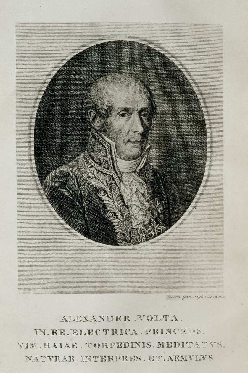 Alessandro Giuseppe Antonio Anastasio Volta (1745-1827), z LOpera Alessandro Volta, Milán, 1927 od Italian School
