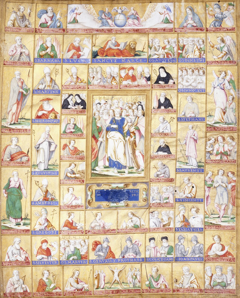 Všech svatých se svatým Petrem uprostřed, kolem roku 1560 od Italian School