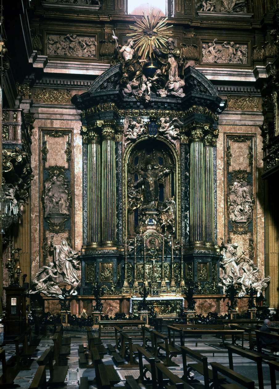 Oltář sv. Ignáce v kostele Ježíšově v Římě (barokní umění). od Italian School
