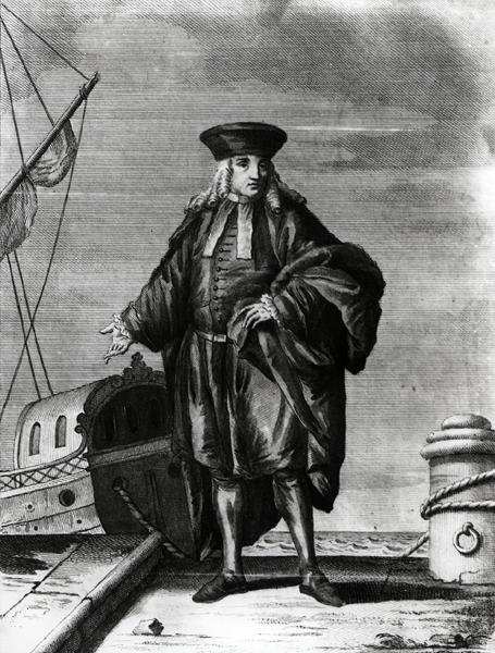 Admirál z benátského arzenálu (rytina) (černobílá fotografie) od Italian School