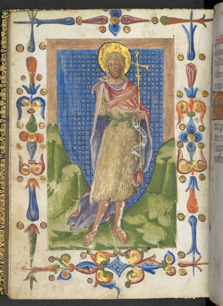 Světelná stránka z Calendarium, počátek 15. století (vellum) od Italian School