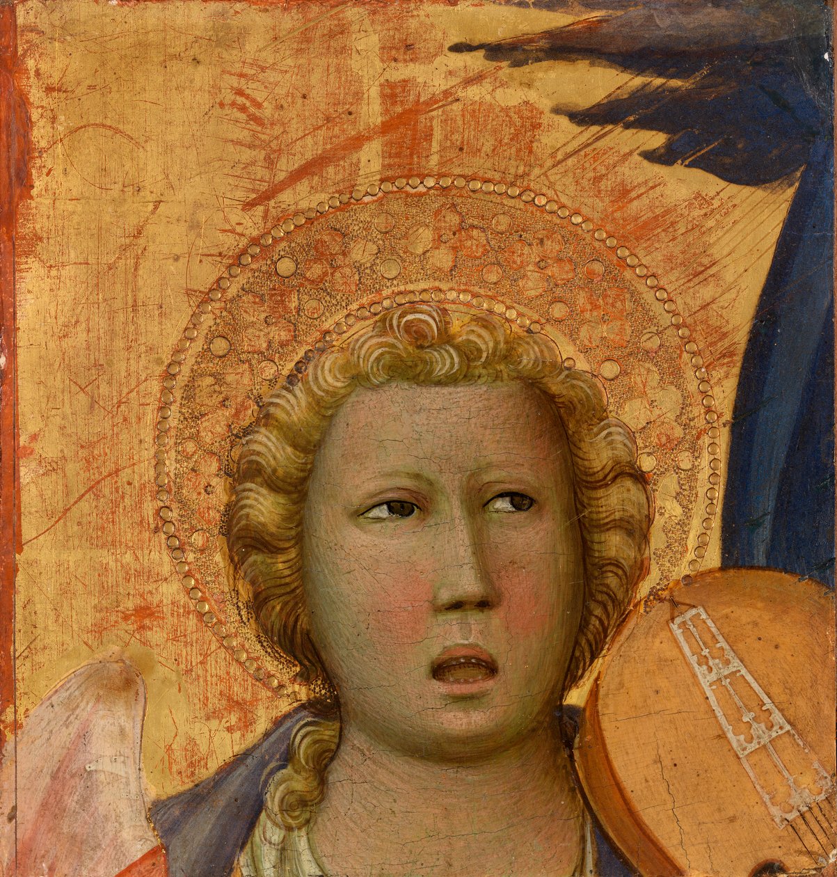 Anděl (tempera a zlatý list na panelu) od Italian School