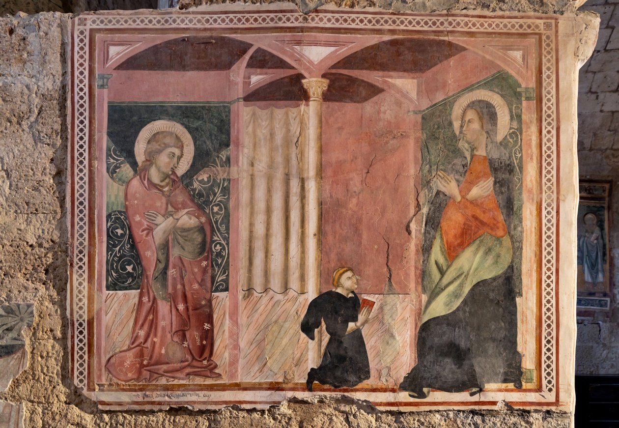 Zvěstování, Oratoř krucifixu, poslední čtvrtina XIII století (freska) od Italian School