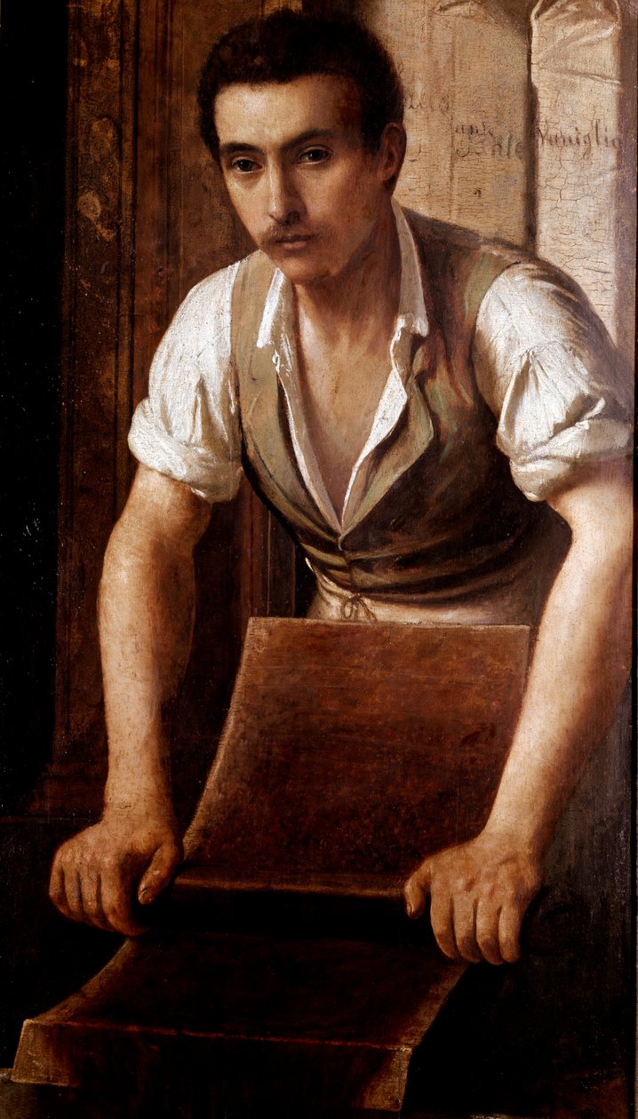 Řemeslná výroba čokolády Anonymní malování nápisu. 1875-1900 Milán, museo di Milano od Italian School