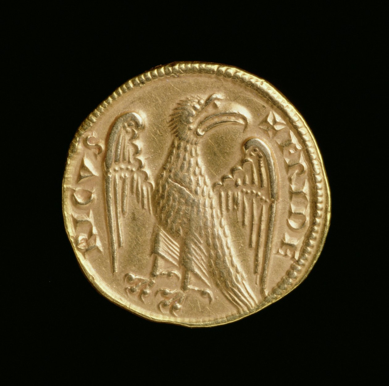 Augustalis z Fridricha II. (1198-1250), Království Sicílie a jižní Itálie, Mincovna Messina, 1231-50 (revers) (zlato) (avers viz 168052) od Italian School