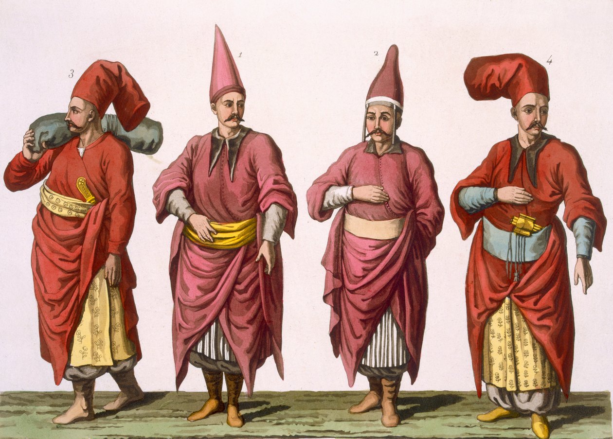 Baltadji, Kizlar-Aga atd., 6. deska z III. dílu, I. díl Dějin národů, vyryl V. Raineri (akvatinta) od Italian School