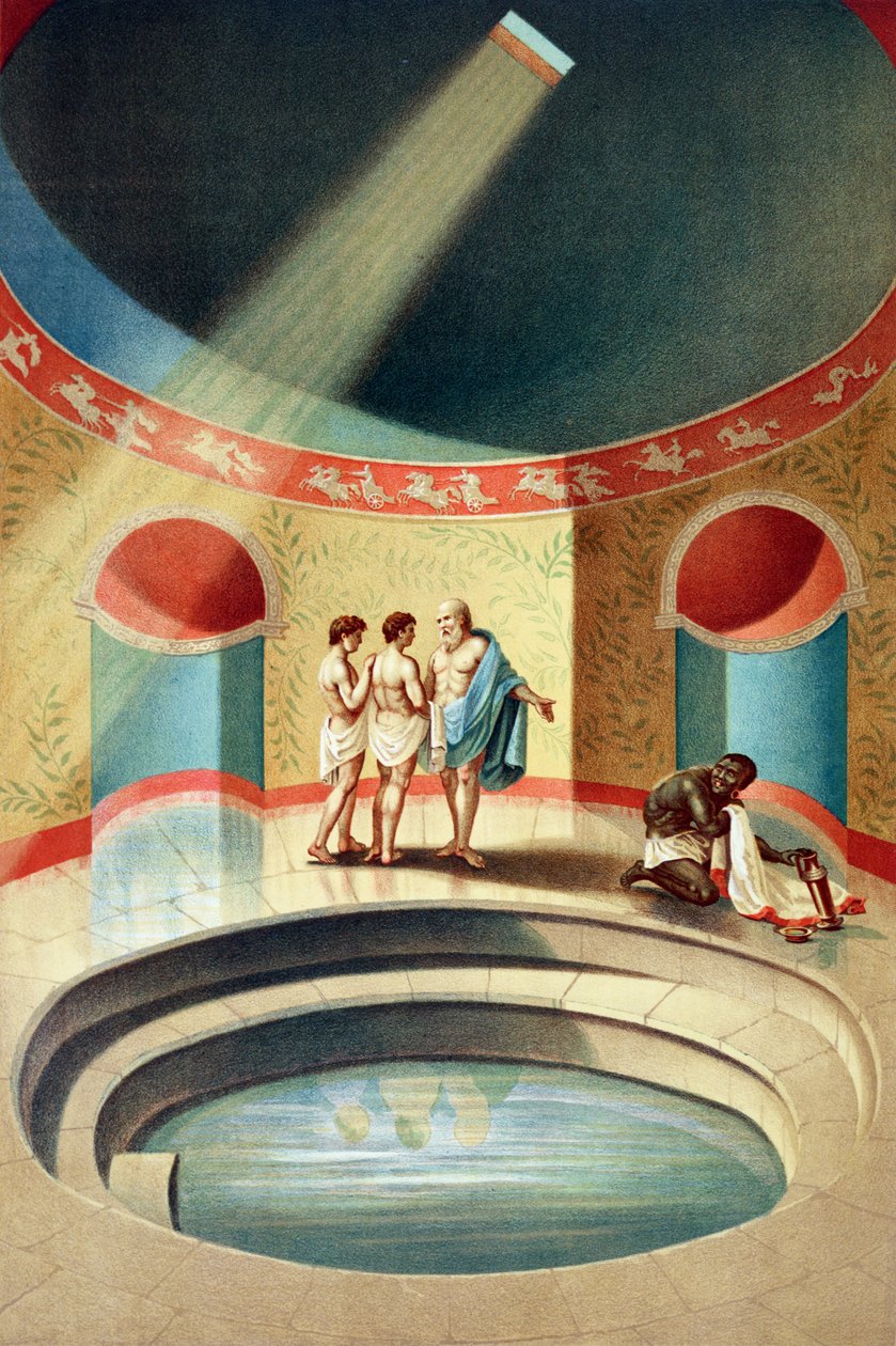 Koupele v domě v Pompejích od Italian School