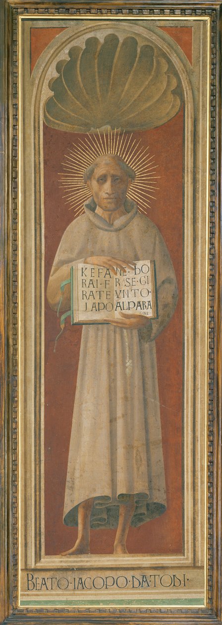 Blahoslavený Jacopone da Todi (tempera na panelu) od Italian School