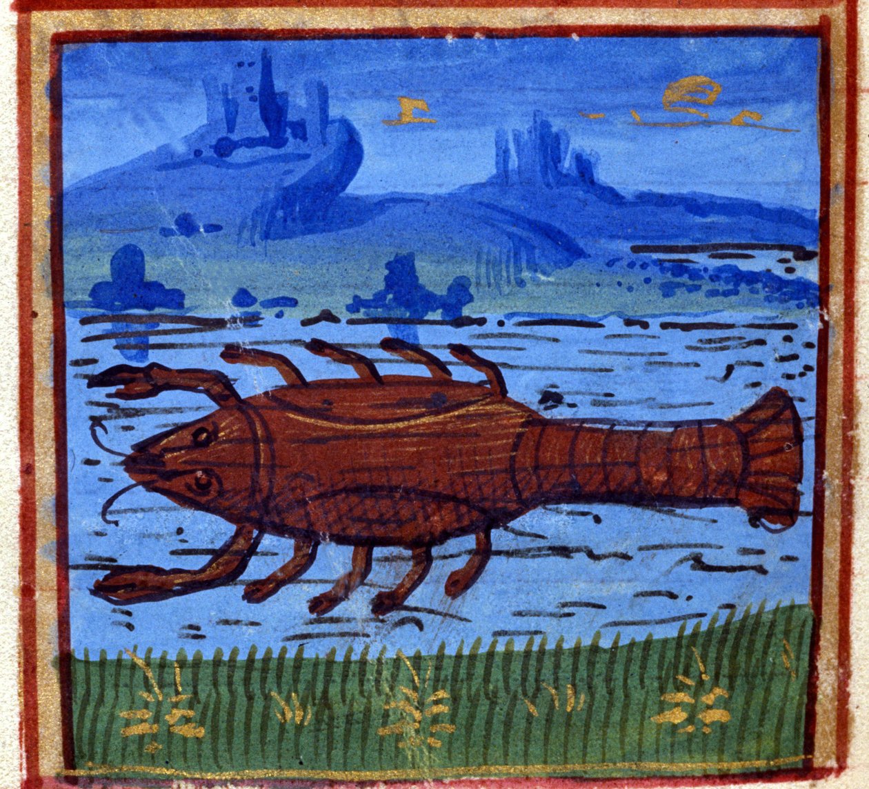 Znamení rakoviny. italský horoskop; poloviny 15. století. od Italian School