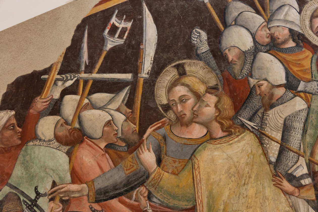 Zajetí Krista, mistrem pravé apsidy svatého Františka v Montefalcu, samostatná freska, konec XIV. od Italian School