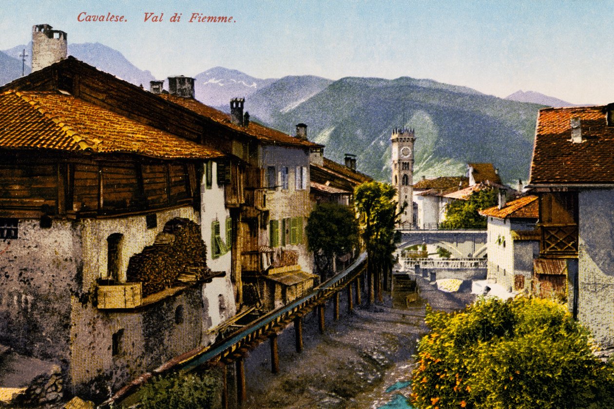 Cavalese, Val di Fiemme, pohlednice, Trentino-Alto Adige, Itálie, 20. století od Italian School