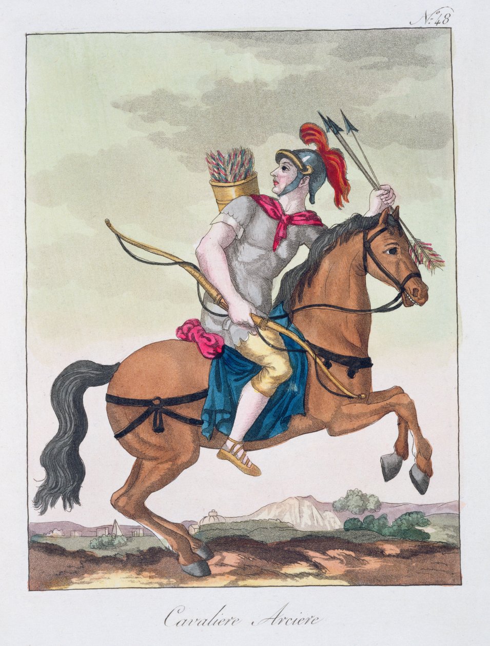Cavalry Archer, z LAntica Roma, 1825 od Italian School