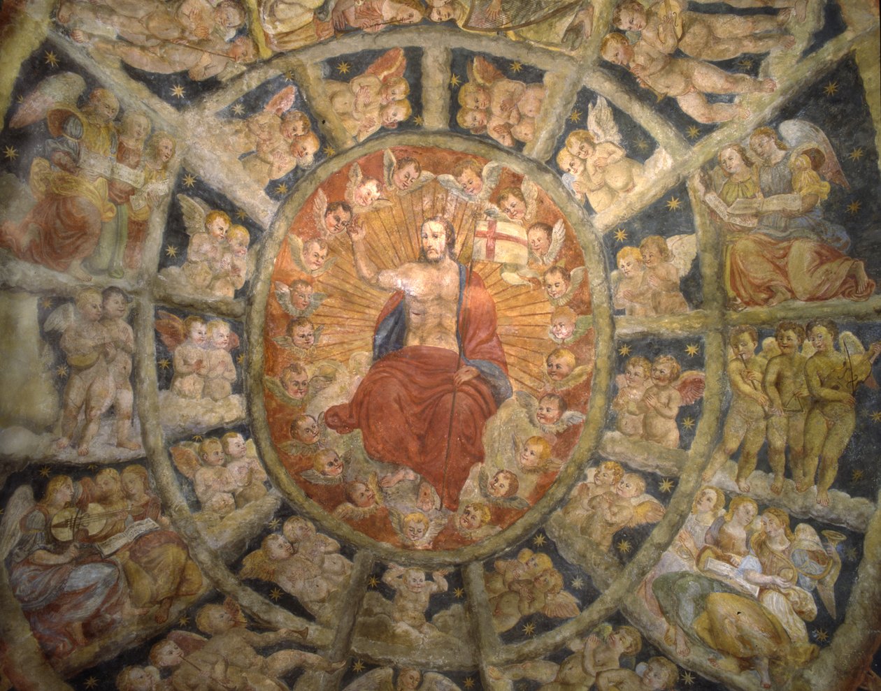 Strop svatyně Philippa Mareri, Borgo San Pietro, Itálie od Italian School