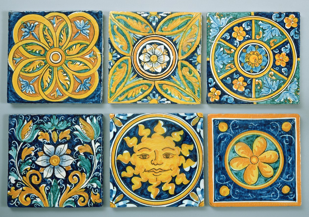 Keramické obklady v typickém stylu Caltagirone (keramika) od Italian School