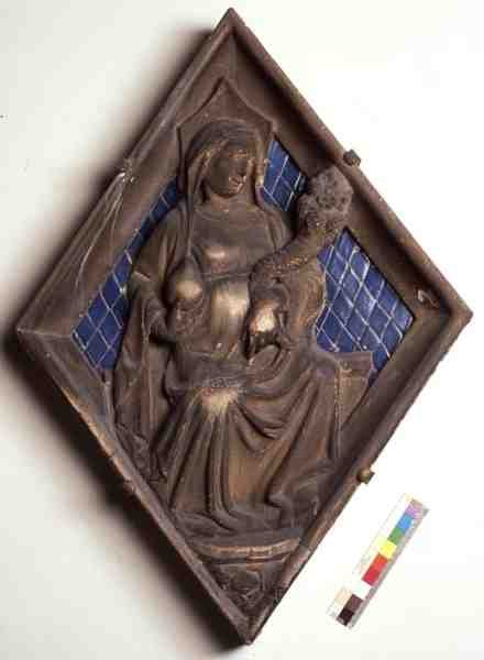 Charita, reliéfní panel z Campanile (mramor a keramika) od Italian School