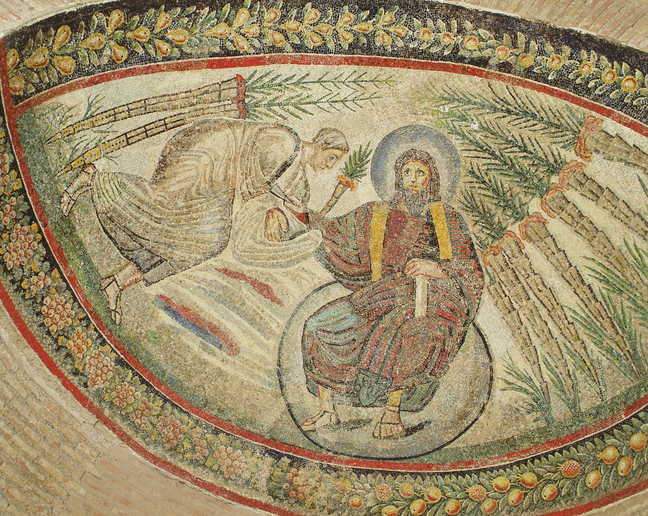 Kristus předává klíče svatému Petrovi (mozaika) od Italian School