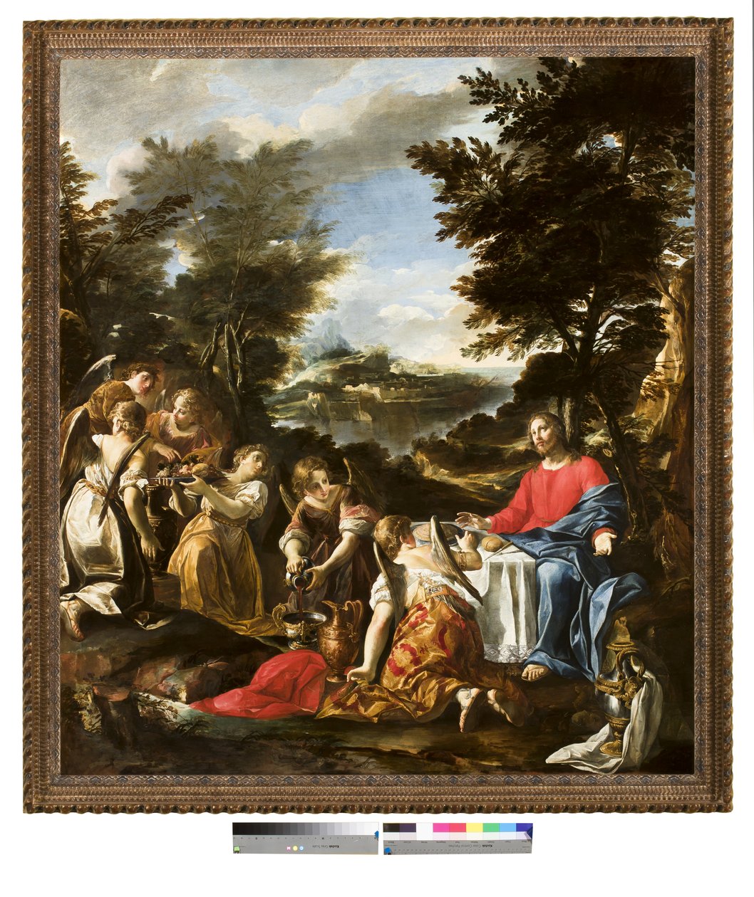 Kristus obsluhovaný anděly, cca 1650-1700 od Italian School