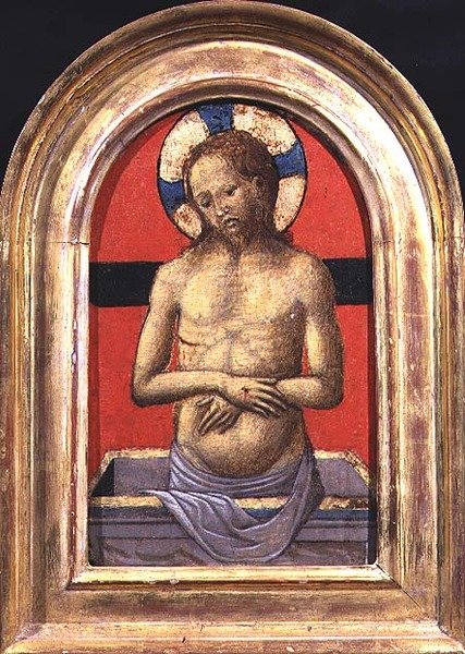 Kristus, střed triptychu (panel) (viz také 74615 a 74617) od Italian School