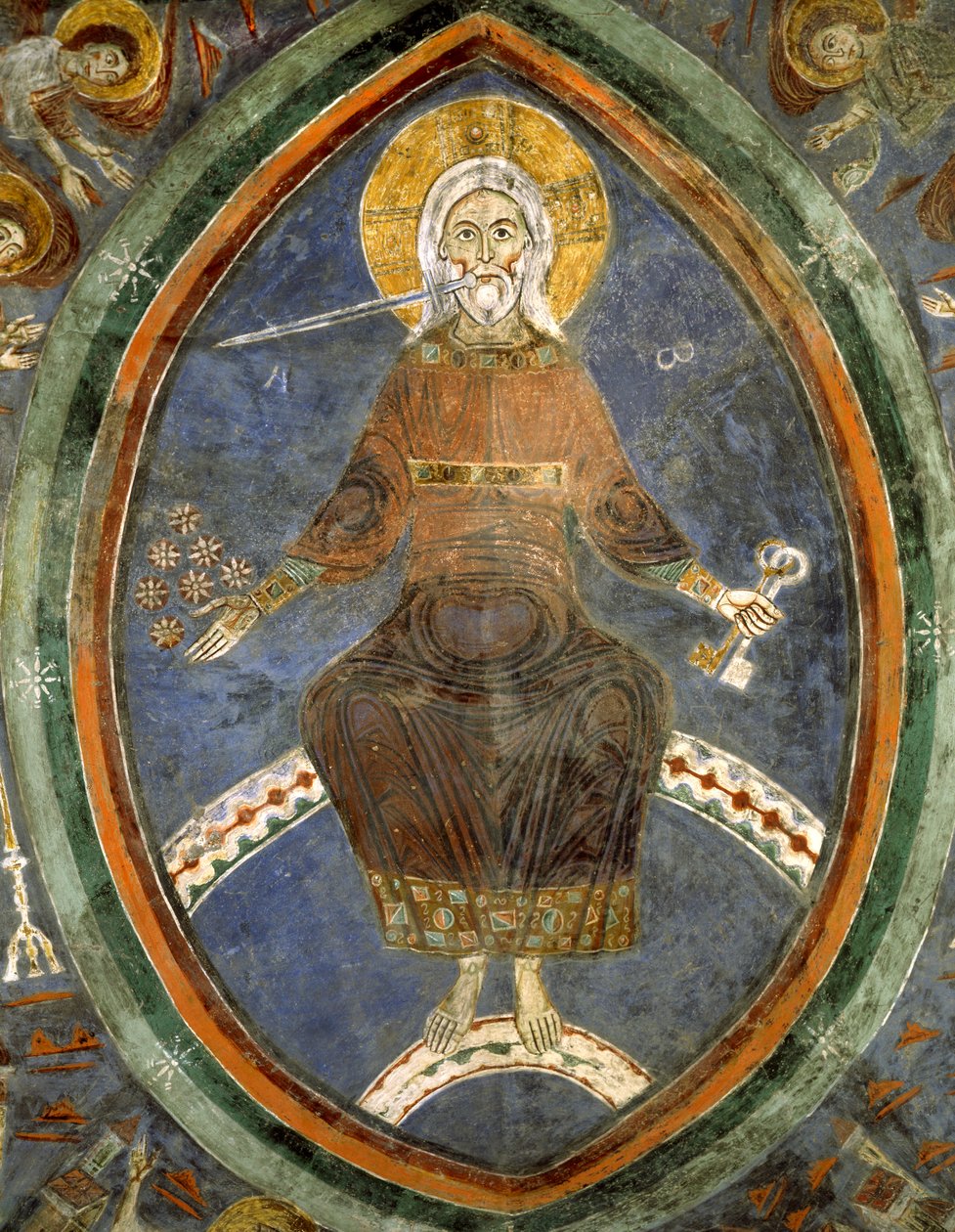 Kristus z Apokalypsy, krypta katedrály Anagni od Italian School