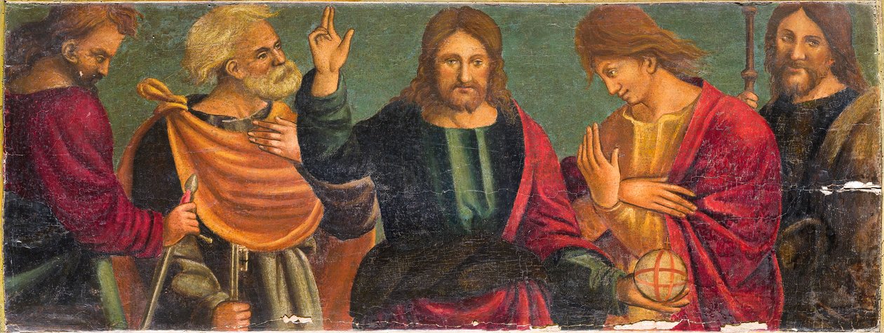 Kristus se čtyřmi apoštoly od Italian School