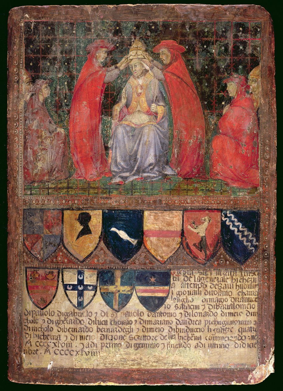 Korunovace papeže Mikuláše V. v roce 1447 od Italian School