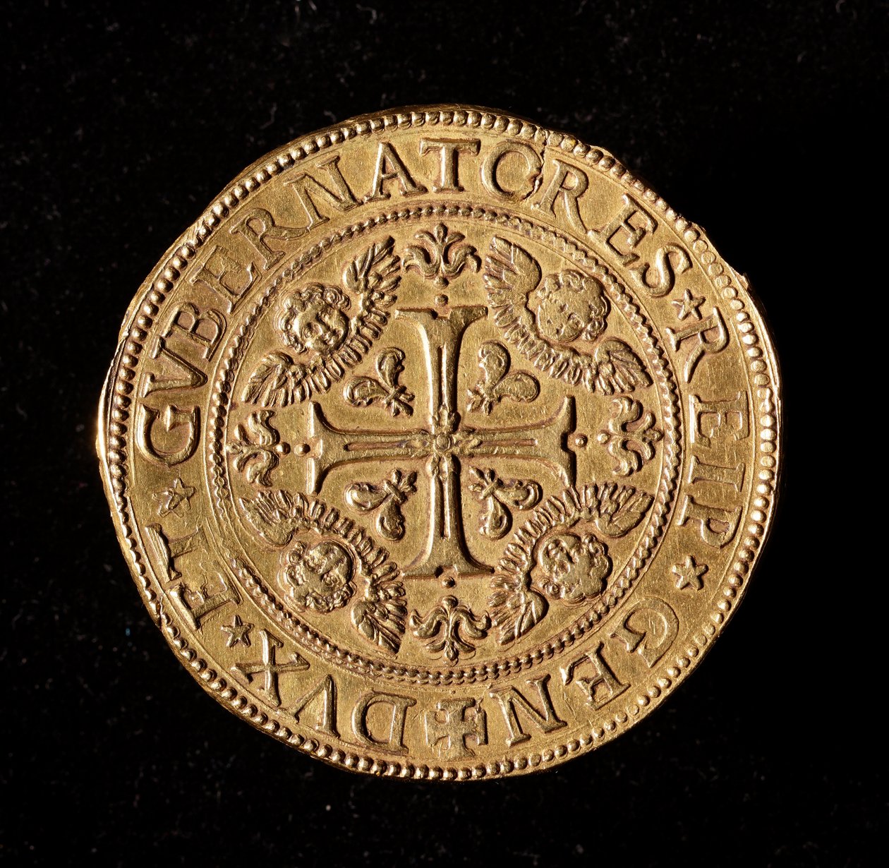 Měna republiky genů: 20 dvojitých zlatých. Průměr 58 mm. 1645. Přední. Genes Museums of Strada Nuova (inv, M7097) od Italian School