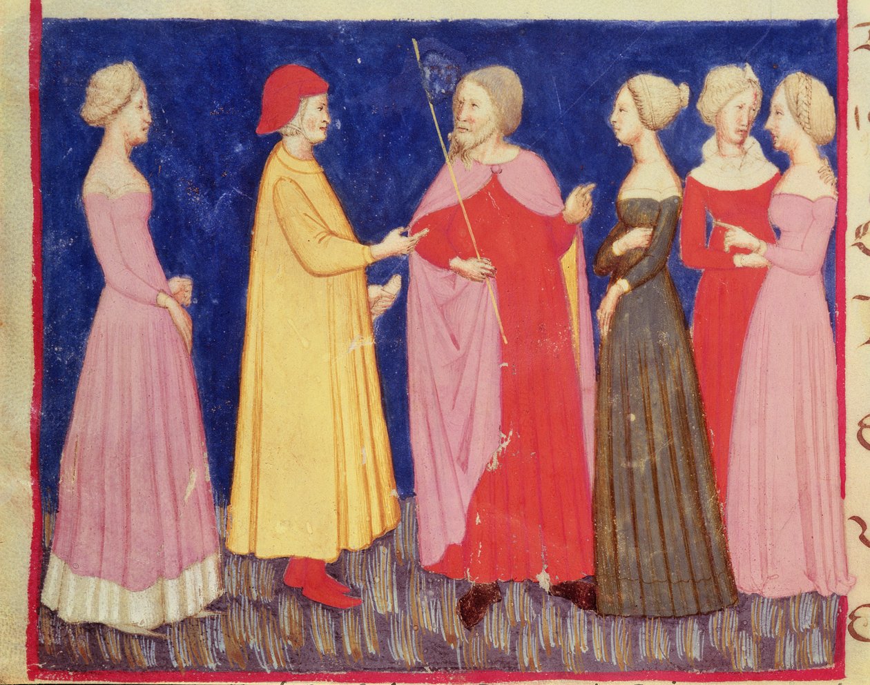Dante a Beatrice v ráji, z Božské komedie od Dante Alighieri (1265-1321) od Italian School