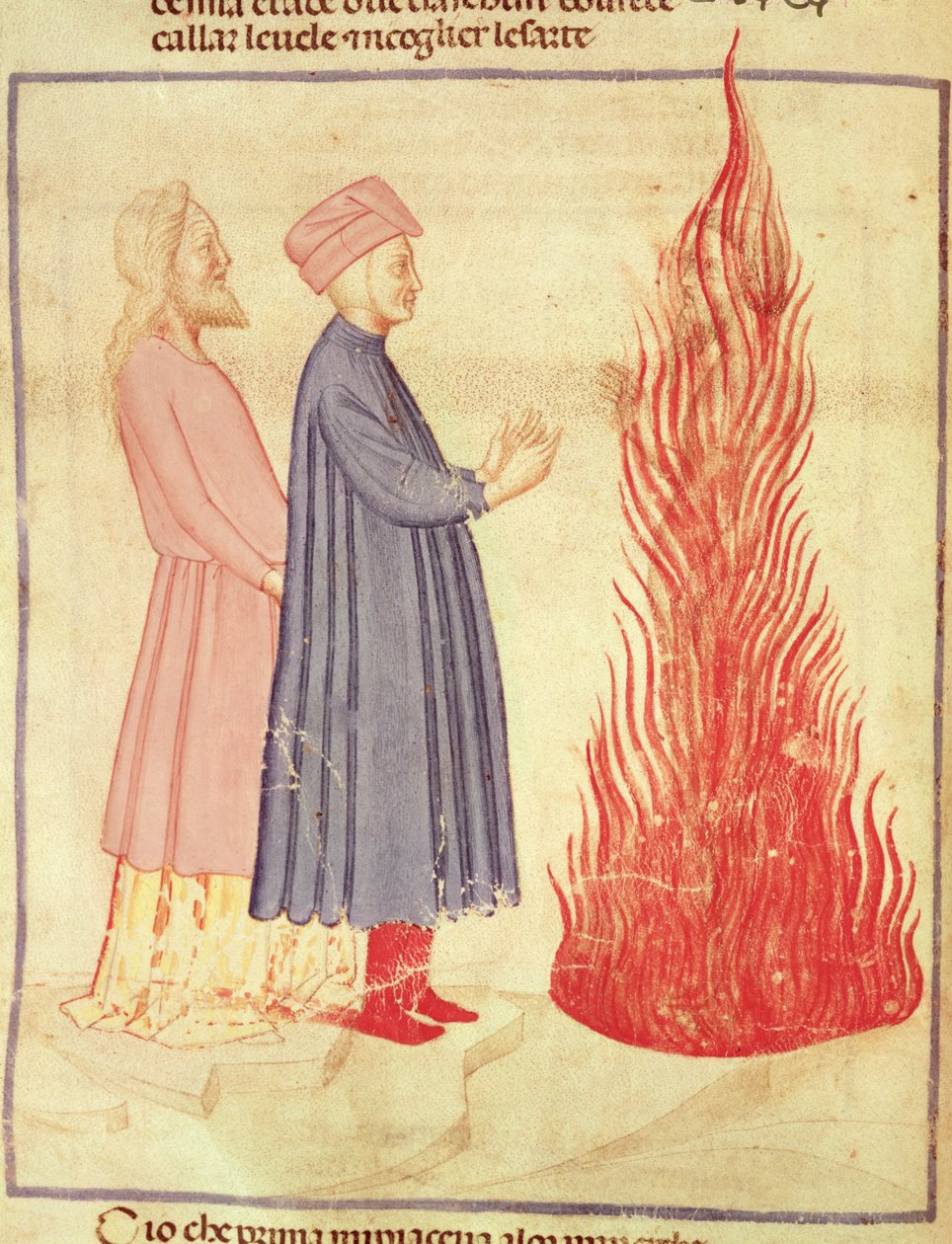 Dante a Virgil (70-19 př.nl) uznávají Ulyseje z Božské komedie od Dante Alighieriho (1265-1321) od Italian School