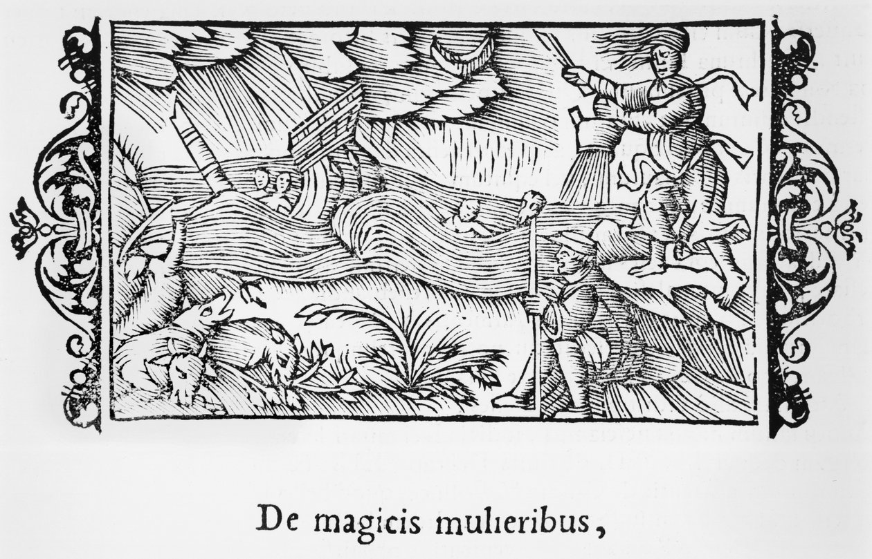O magických ženách, ilustrace z Dějin severních národů od Olause Magnuse (1490-1558), vydané v Římě, 1555 od Italian School