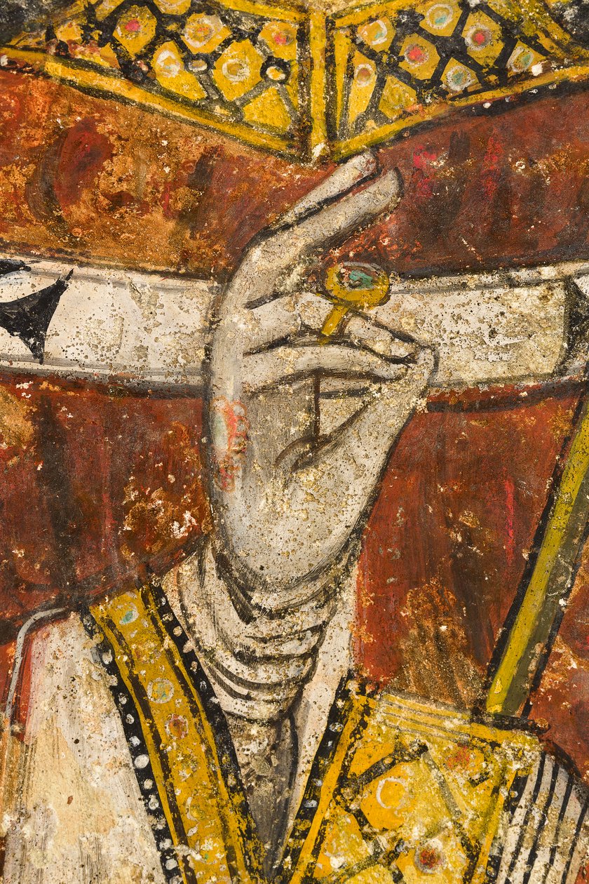 Detail triptychu s obrazem San Cataldo, krypta katedrály od Italian School
